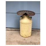Vintage Milk Can with Tractor Seat Welded to Milk Can