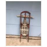 Vintage Wood and Metal Rail Sled