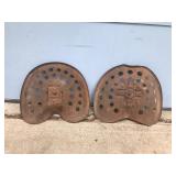 2 - Vintage Metal Tractor Seats