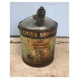 Vintage Cities Service Motor Oil Metal Can