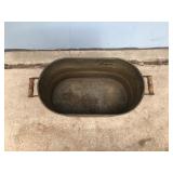 Vintage Copper Wash Boiler with Wood Handles - Says Revere on the side brackets of the handle