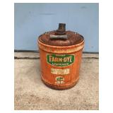 Vintage Farm-Oyl Lubricants Metal Can