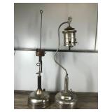 2 - Vintage Gas Lamp Lanterns and a Vintage Air Pump - Coleman & American Gas Machine Co.
