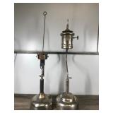 2 - Vintage Gas Lamp Lanterns and a Vintage Air Pump - Coleman & American Gas Machine Co.