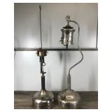 2 - Vintage Gas Lamp Lanterns and a Vintage Air Pump - Coleman & American Gas Machine Co.