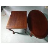 Solid wood matching coffee table and end table with drawer