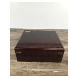 Thompson Wood Cigar Box with a Hygrometer