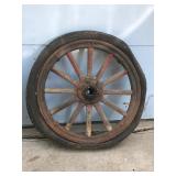 Vintage Tires / Rims with Wooden Spokes