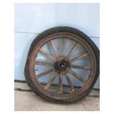 Vintage Tires / Rims with Wooden Spokes