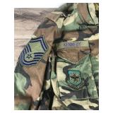 USAF Military Jacket with Patches, Name Tag & Rank