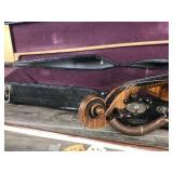 Vintage Violin, Case, 2 Bows, Paperwork & More