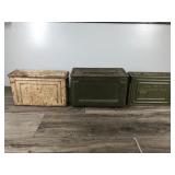 3 - Military Metal Ammo Boxes
