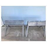 Pair of Metal Saw Horses - Both Fold Up for Storage