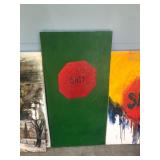 Lot of 5 Paintings on Canvas