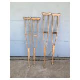 2 - Sets of Wooden Crutches