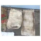 Lot of Grain Bags - Potato Bags  - 3 Duffle Bags (Possibly Military - Had name and numbers on the bag)