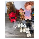 Cabbage Patch Doll - Lot of Doll Shoes - Beanie Baby with Tag - Vintage Metal Spin Tops - Mickey Mouse Club Hat & More