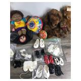 Cabbage Patch Doll - Lot of Doll Shoes - Beanie Baby with Tag - Vintage Metal Spin Tops - Mickey Mouse Club Hat & More