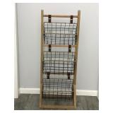 3 Tier Ladder Basket Storage Racks