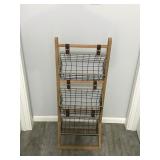 3 Tier Ladder Basket Storage Racks
