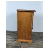 Vintage Floral Graphic Wood Jewelry Cabinet/Box - The Commodore By Rosalco
