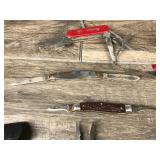 2 Vintage Pocket Knives & 4 Utility Camping Knives