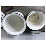 Vintage Enamel Stock Pots & Lids