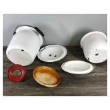 Vintage Enamel Stock Pots & Lids