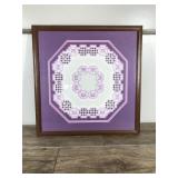 Cross Stitch Pattern Framed - 19” across x 19.5” tall