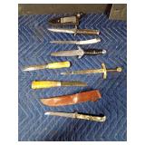 Knives and 2 sheaths