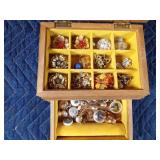 Jewelry box of vintage earrings