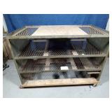 Metal shelf cart on wheels