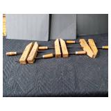 Vintage wood clamps