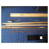 vintage wood gun cleaning rods, ammo/pistol holster belt and more