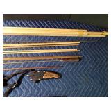 vintage wood gun cleaning rods, ammo/pistol holster belt and more