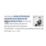 Vintage Late 1800’s Velocipede Bicycle  (Extremely Rare) Estimate Appraisal Paper Work is in Pictures along With Some History on the Make of the Bike