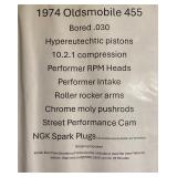 New built Olds Engine 455 Bored .030 over 10.2-1 Compression & Accessories - See Description & Pictures for More info