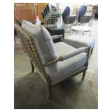 UPHOLSTERED CHAIR WITH OTTOMAN