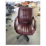 GLOLBAL  UPHOLSTERY LEATHER CONFERENCE CHAIRS WITH ARMS