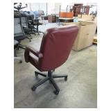 GLOLBAL  UPHOLSTERY LEATHER CONFERENCE CHAIRS WITH ARMS