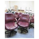 GLOBAL UPHOLSTERY LEATHER CONFERENCE CHAIRS WITH ARMS