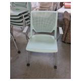 HAWORTH, VERY,  ROLLING, STACKABLE CHAIRS