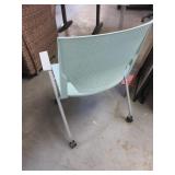 HAWORTH, VERY,  ROLLING, STACKABLE CHAIRS