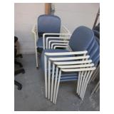 ASSORTED, STACKING RECEPTION CHAIRS WITH ARMS