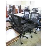 MESH BACK TASK CHAIRS WITH HEAD RESTS
