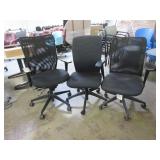 ASSORTED, ADJUSTABLE OFFICE CHAIRS