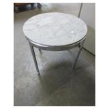 CHROME BASE MARBLE TOP TABLE