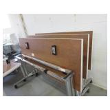 HERMAN MILLER NESTING TABLES ON WHEELS