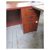CHERRY DESK WITH RETURN AND HUTCH