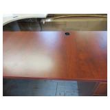 CHERRY DESK WITH RETURN AND HUTCH